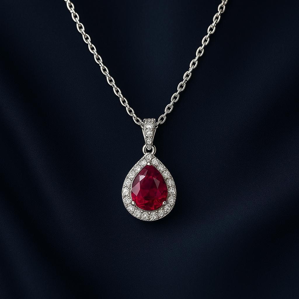 תליון אבן רובי ruby pendant תכשיטי קריסטלים