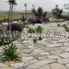 אבני מדרך צהובות לגינה