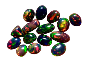 אופל שחור לשיבוץ אבני חן לתכשיטים black opal in israel