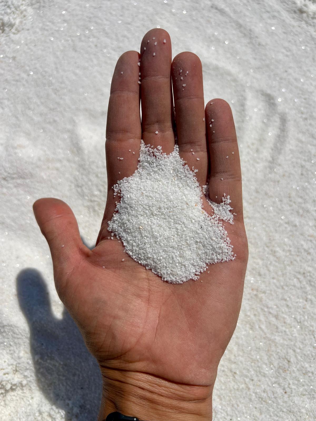 קוורץ לבן לאקווריום חול תחתית white quartz sand aquarium