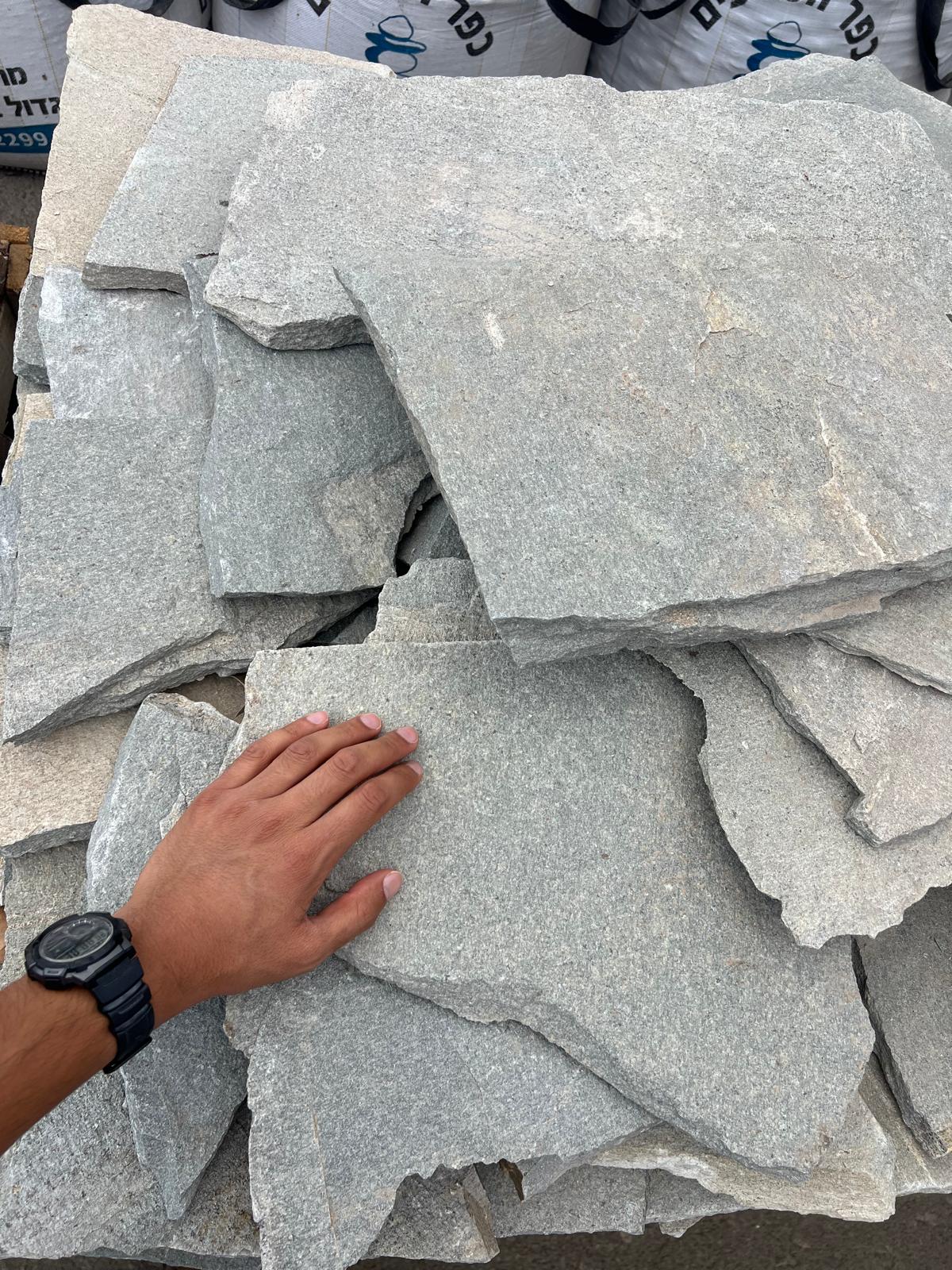 אבן מדרך צפחה אפורה אבן טבעית לחיפוי קיר