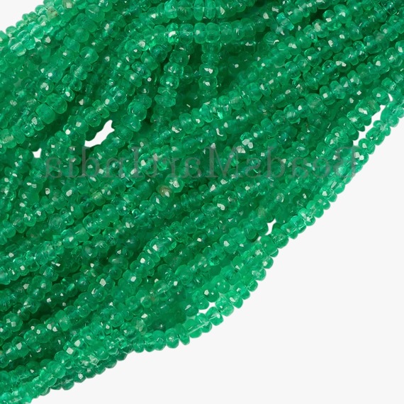 מחרוזת אמרלד חרוזי ברקת אבנים למאלה למאלות