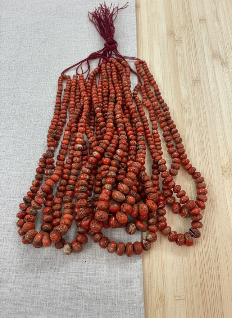 קורל חרוזים טבעיים למאלות