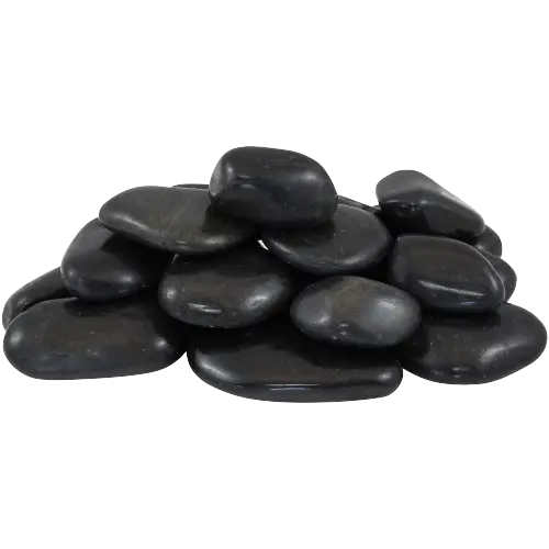 חלוקי נחל שחורים אוניקס מבריק