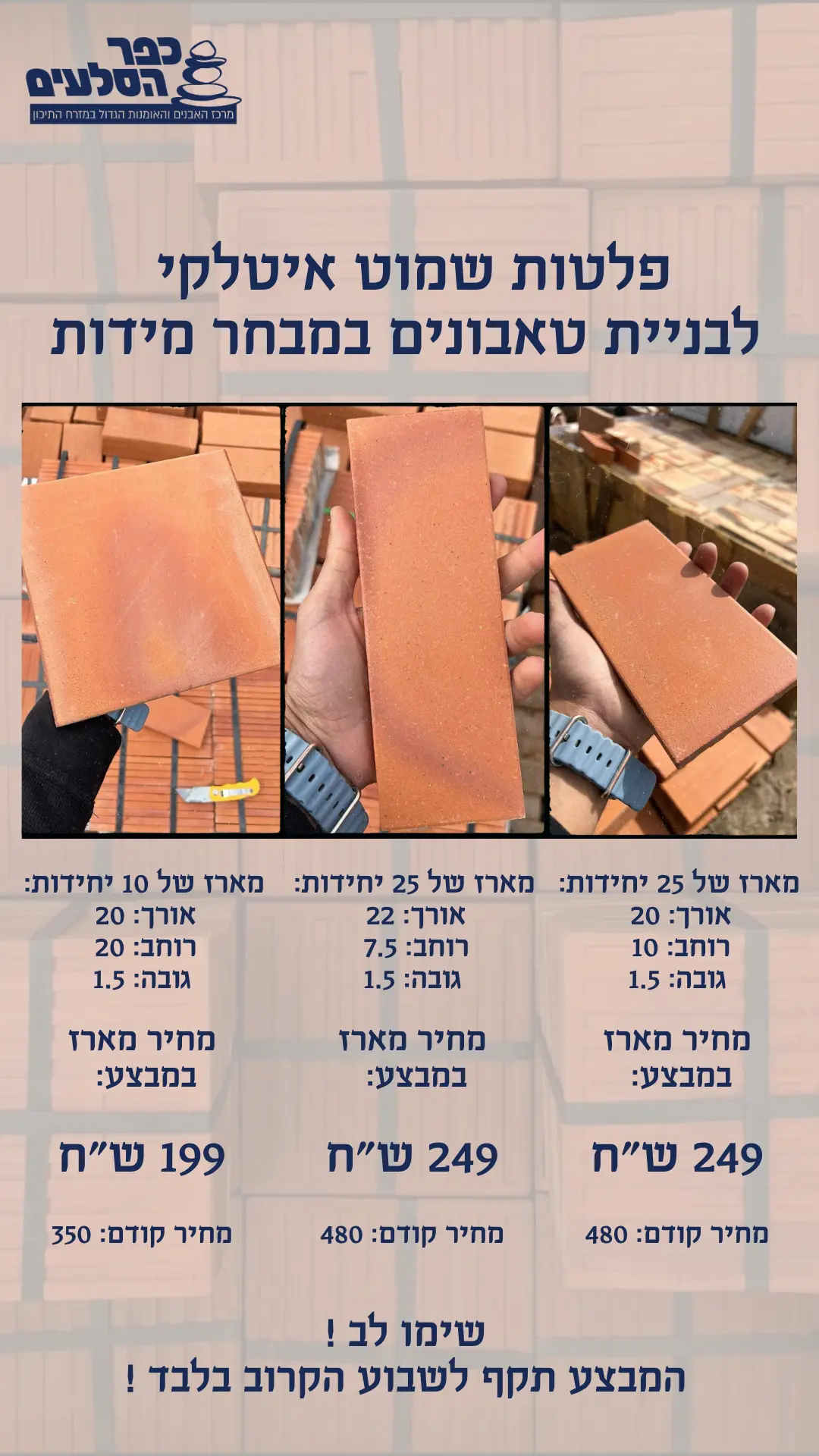 אבן שמוט במבצע chamotte bricks for sale