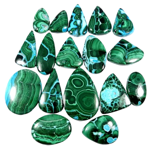 קבושון קריסוקולה מלכית malachite chrysocolla cabochon קבושון קריסוקולה מלכית malachite chrysocolla cabochon